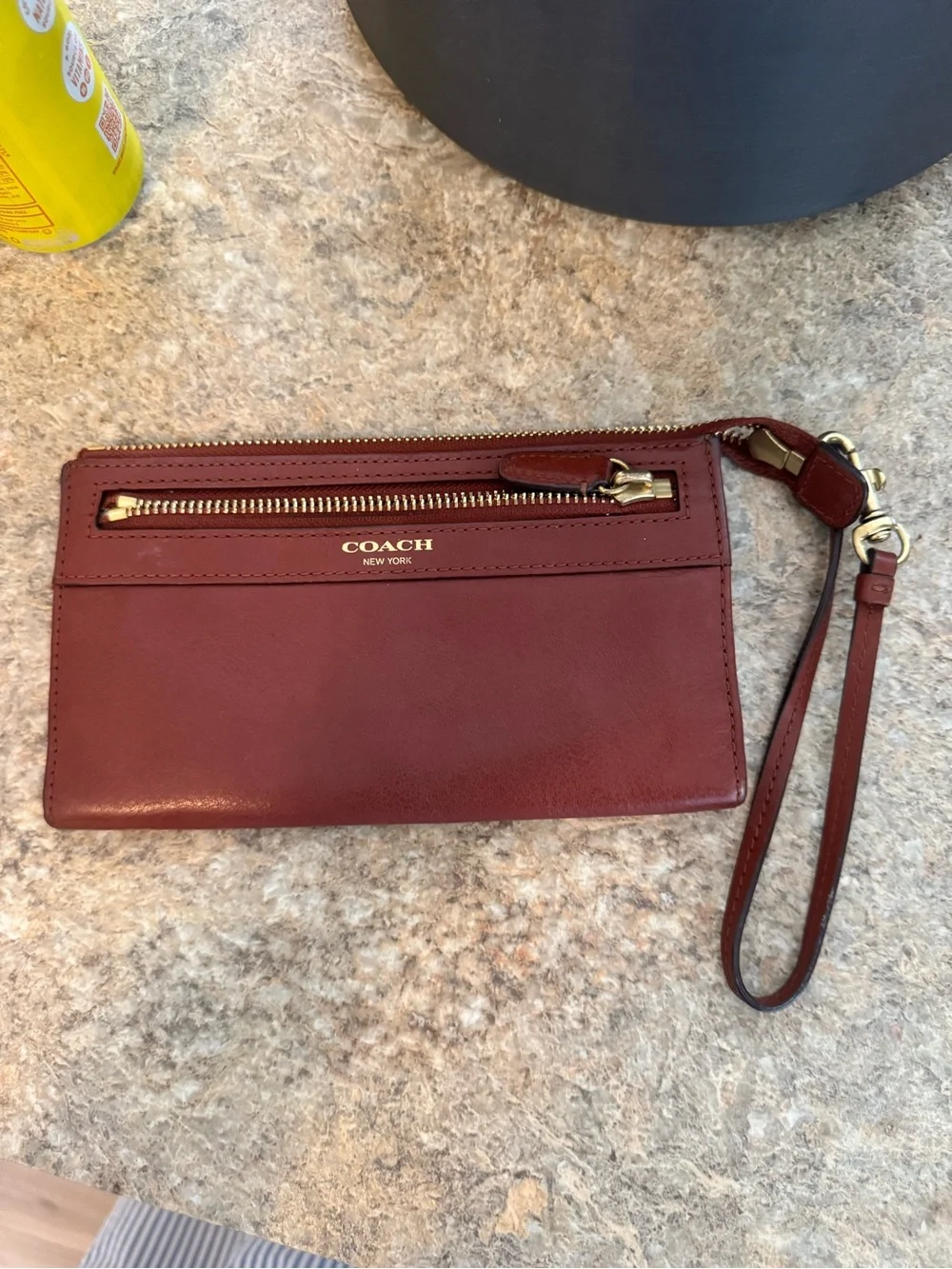 COACH Leather Wristlet